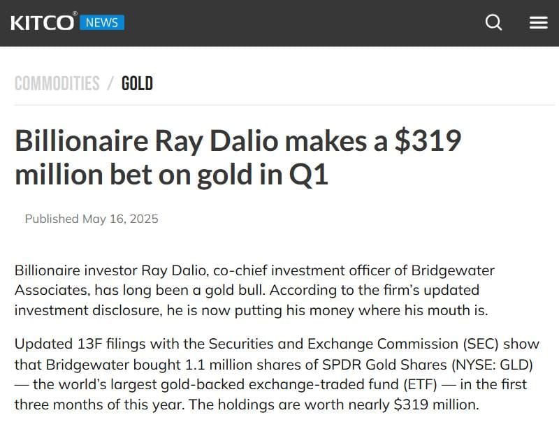 Bridgewater’s Q1 GLD Position