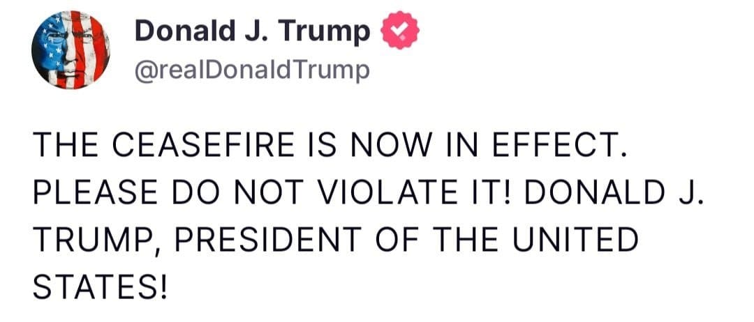 Ceasefire Announcement